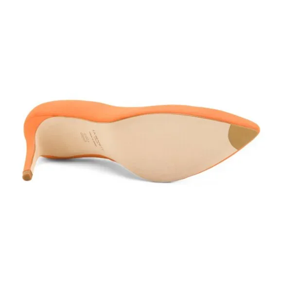 LK BENNETT Made In Spain Suede Floret Pointy Toe Court Pumps